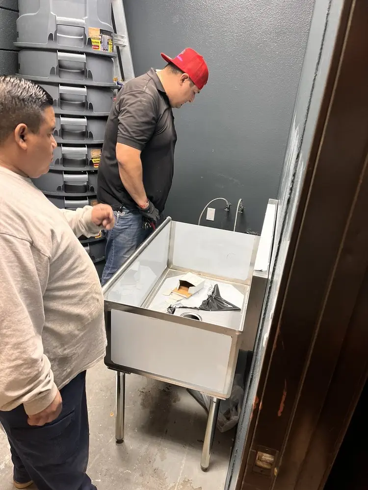 Commercial plumbing and sink installation in Lodi